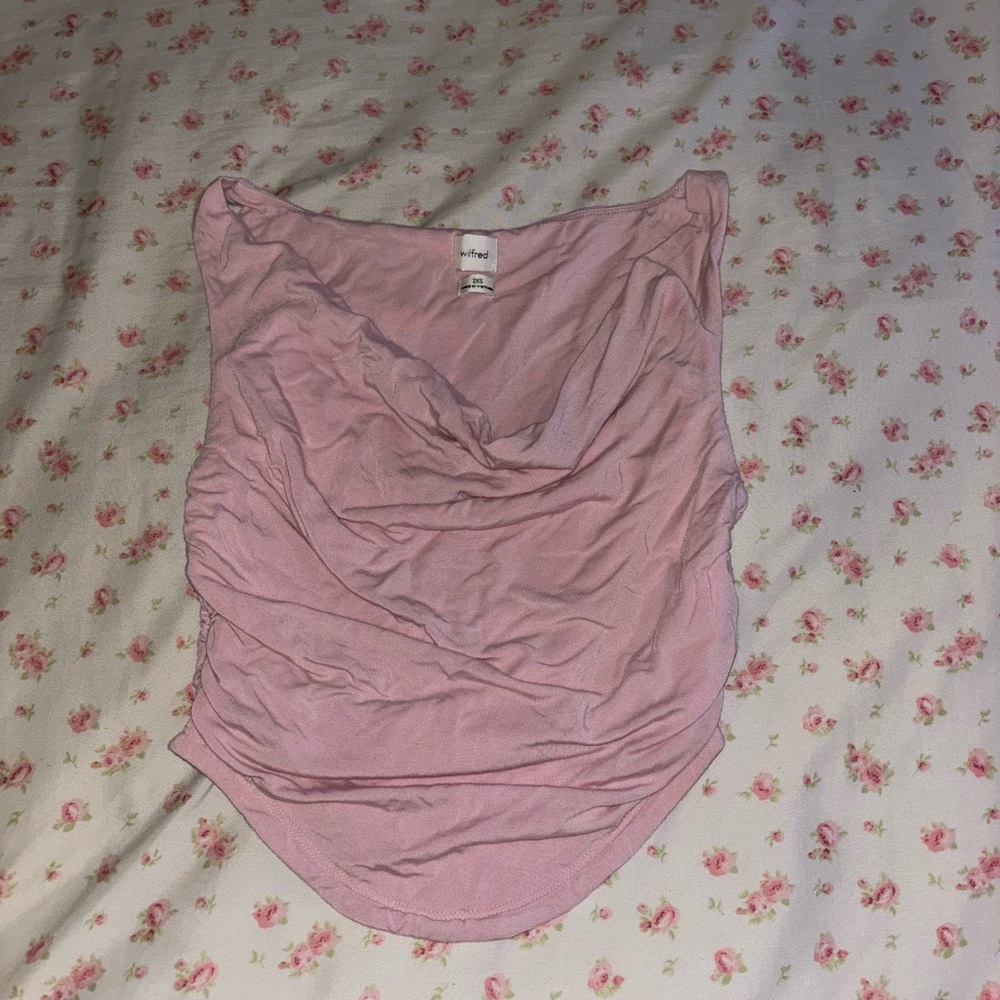 Aritzia Wilfred Pink Drape tank